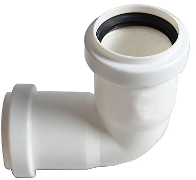 Tubo di scarico da 40 mm, tubo di scarico dell'acqua con curva a 90 gradi, colore bianco/grigio casuale