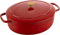 BALLARINI Bellamonte Auflaufform, Bräter, Dutch Oven, Emailliertes Gusseisen, Oval, 33 cm, 6,5 L, Rot