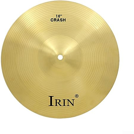 Cymbales en laiton Percussion Splash Crash Hi-Hat Cymbale de batterie avec cadre pour débutants et joueurs professionnels, 40,6 cm