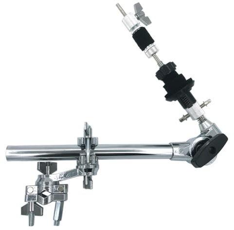 TUOREN Closed Hi Hat Attachment with Rotating Multi-Clamp, Adjustable Cymbal Tilter Attachment Drum Cymbal Stand Boom Arm Compatible with Auxiliary Hihats or Stacks Percussion Hardware Accessories