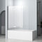 Duschwand für Badewanne 140x140 cm, 3-teilig Faltbar Badewannenfaltwand 6mm ESG Glas Beschichtung Duschtrennwand NANO einfach-Reinigung Beschichtung