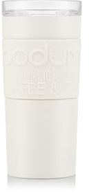 TRAVEL MUG Mug de voyage isotherme en inox double paroi, couvercle à vis hermétique, 0.35 l