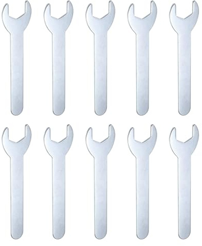 QUARKZMAN 10 Pezzi Chiave a Bocca Aperta Chiave a Bocca Aperta 17X108X2mm Metrica a Forma di U Singola Chiave a Bocca Aperta Super Sottile Testa Piana Galvanizzata Chiave Assemblaggio Mobili