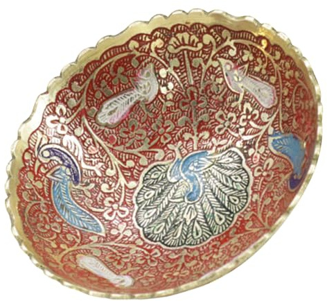 Hemobllo Ciotola Sacra Per Offerte Buddiste Coppa Decorativa in Rame Per Culto Ciotola Per Offerte d Acqua Per Meditazione Forniture Tibetane Per Uso Domestico