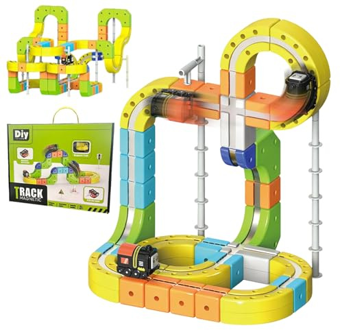 Juego De Tren Juguete | Juguete Educativo Stem Seguro,Set De Trenes para Niños | para Niños Niñas Regalos Cumpleaños Navidad Hogar y Viajes