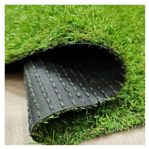 Rollo de césped sintético realista (2 x 4 m/6 x 13 pies), césped artificial verde exuberante para jardines al aire libre, patios, zonas de juego, duradero, ecológico, bajo mantenimiento