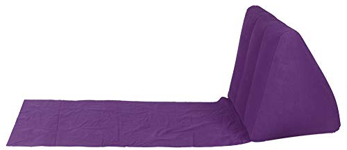 Oreiller de Soutien Triangulaire Gonflable pour la Maison, Coussin Pliant Portable pour l'intérieur et l'extérieur (Bleu Violet foncé)