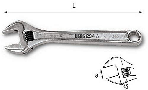 USAG 294 A - Chiave inglese regolabile a rullino cromata 02940004