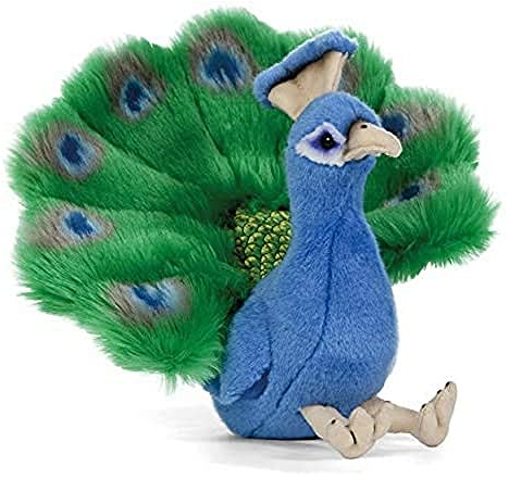 Living Nature Stofftier - Bunter Pfau (18cm)