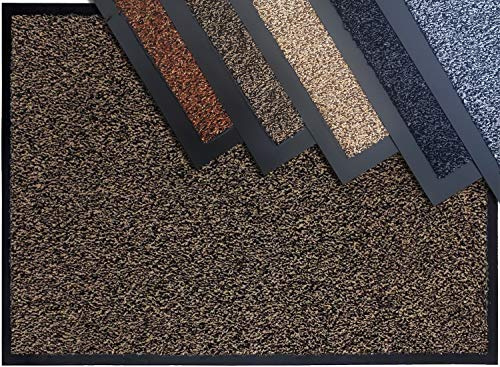 TrendMakers Dirt Trapper Door Mat - Barrier Mat | Indoor Outdoor Mats for Front Door | Super Absorbent Non-Slip Doormats | Soft COTTON PILE Washable Floor Mats | - Brown - 50 x 80cm