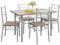 Casaria® Esstisch mit 4 Stühlen Holz 5-TLG Set Metall 110x70cm Industrial Esszimmer Küche Stühle Tisch Möbel Essgruppe Sitzgruppe Paul Eiche