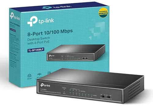 TP-Link TL-SF1008LP 8-portars 10/100 Mbps skrivbordsswitch med 4-portars PoE