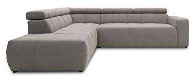 DOMO. collection Ecksofa Brandon, Sofa mit Rückenfunktion in L-Form, Polsterecke, Eckgarnitur 275 x 228 x 98 cm (BxTxH), grau
