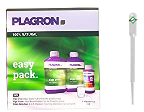 Weedness Plagron Dünger Set Bio Easy Pack Natural Starterbox Grow Anbau Indoor - Bio NPK Organischer Flüssig Tomaten