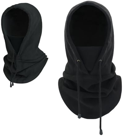 LINSOCLE Cagoule Hiver Home, Balaclava Chapeau, Cagoule Polaire Hiver, Bonnet Cache Cou, Bonnet Cagoule Capuche Coupe-Vent et Chaude pour Homme et Femme