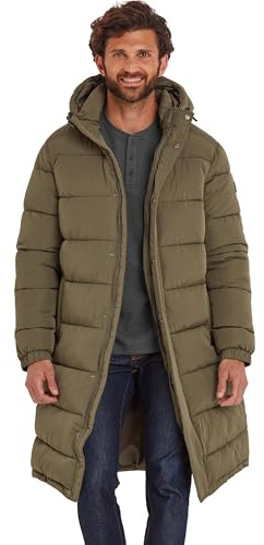 TOG24 Mens Padded Jacket. Wind Resistant & Warm With Insulation Made From Recycled Plastic Bottles. Mens Padded Coat In A Chunky Quilted Design & With 2-Way Zip Openers