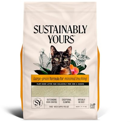 Sustainably Yours Litière pour Chat – Formule Grands Grains 4,5 kg