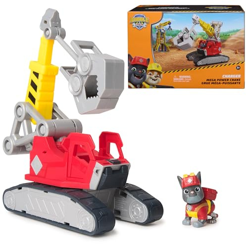 Rubble & Crew Chargerâs Mega Power Crane Toy Truck & Collectible Figure