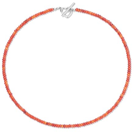 GAVU Bijou Estival, Collier Pierre Naturelle Femme, Collier Cornaline Femme