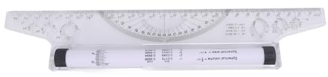 Focket Rullande Linjal, Ritar Parallell Rullande Linjal med Protaktor Tydliga Skalor för Studenter Konstnärer Designers Ritning Design Härskare (30 cm)
