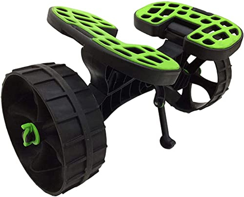 Carrello per canoa kayak con ruote Sandhopper, capacità di carico 145 kg, carrello staccabile con pneumatici solidi da 25,4 cm, staffe regolabili e piede di supporto antiscivolo