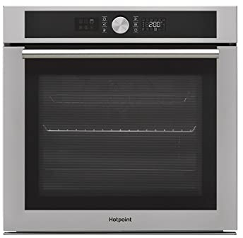 Hotpoint Electric Pyrolytic Fan Single Oven with LCD Control Panel - Stainless Steel