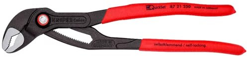 KNIPEX Cobra QuickSet Tenaza de agarre pico loro con cartulinas autoservicio Mangos plasticos por inmersión, 87 21 250 SB