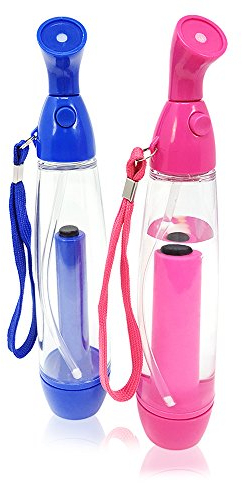 com-four® 2x rociador de agua, atomizador de agua para refrescar por presión de aire, 80 ml, en azul y rosa (02 pieza - azul/rosa)