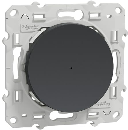 Schneider Electric S540530W Wiser Odace - Bouton Poussoir - 10A - Zigbee - Anthracite
