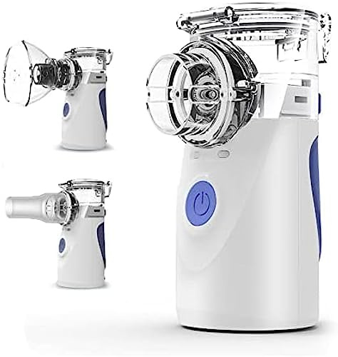 Bärbar Handhållen Minimesh-nebulisator - USB-uppladdningsbar Förångare För Barn Och Vuxna Med Maskmunstycke - Perfekt För Hosta, Astma Och Andningsproblem - Perfekt För Användning I Hemmet Och På