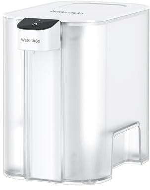 Waterdrop Jarra Eléctrica con Filtro de Agua Instantáneo con Filtro de 3 Meses, Sistema de Filtro de Agua para Encimera de 6L, Reduce Cloro, Plomo, Mercurio, Reduce PFAS, PFOA/PFOS, 757 Litros, Blanco