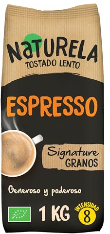 NATURELA - Café Grains Bio - Espresso - Arabica et Robusta - Gamme Signature - Torréfaction Lente - Fabriqué en France - 1 kg