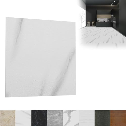 LZQ PVC-golvbeläggning vinylgolv självhäftande 30 × 30 cm 27 stycken vinylplattor 2,51 m² golvplattor kakeldekaler halkfria självhäftande kakel golv slitstark vattentät för vardagsrum kök, modell A
