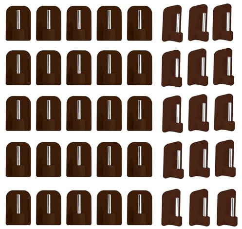 Mengger Gardinenhaken selbstklebend 40 Pcs Klebehaken Haken Gardinenstangen Vitragestangen Gardinenhalter Klebehaken für Scheibengardinen