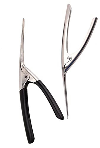 Cabilock 2piezas Pelador De Gambas De Acero Inoxidable Unidades con Diseño Ergonómico para Pelar y Desvenar Camarones Resistente y Seguro para Cocina De Mariscos Herramienta Multifunción y