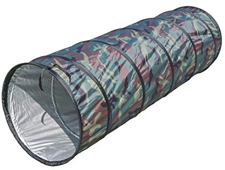 NARMAY® Play Tunnel Camouflage Pop Up Tunnel for Kids Indoor/Outdoor Fun - 19dia × 60L inch