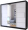 Fabryka Mebli Idźczak Kleiderschrank mit Spiegel, Schiebetüren - Schwebetürenschrank, Schlafzimmerschrank - 61 x 233 x 218 cm - Schrank für Schlafzimmer, Ankleidezimmer, Garderobe - Schwarz, Weiß