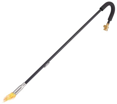 Ivation Mini Propane Torch with Self Igniter, Handheld Weed Burner Tool with Built-In Lighter for Lawn, Yard, Driveway, Ice & Charcoal, 24,000 BTU