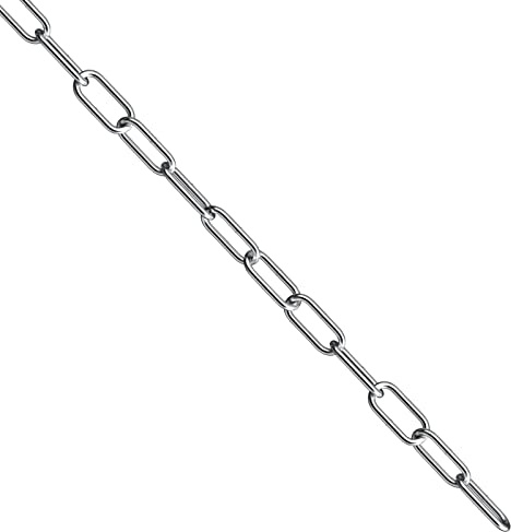 hannger Kedja i rostfritt stål, 5/32 tum × 5 fot medium stark kedjelänk, metall kedjelänk verktyg dekorativ kedja skuggsegel husdjur hundkedja kläder linje hängande kedja för fågelmatare planterare