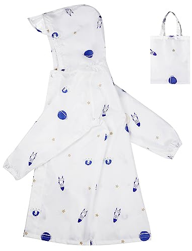 Hovkib Chubasqueros para Niños y Niñas Ropa Impermeables Chaquetas de Lluvia Ligero Poncho de Lluvia Abrigos de Lluvia de Dibujos Animados con Funda de Mochila S/2-4 Años