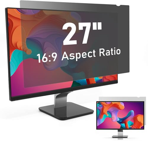 SOPPY Filtro per la privacy, schermo da 27 pollici, filtro per la privacy, filtro per la privacy, anti-luce blu e antiriflesso (16:9, 598 x 337 mm)