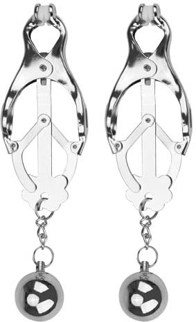 Nipple Clamps with Weights for Women Non-Piercing Strong Nipple Clips Adjustable Body Chain Pendants Decorations