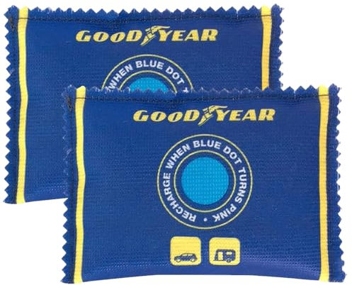 2 Pack Goodyear Car Dehumidifier Bag | Reusable | Anti Mist Moisture Condensation Absorbing | Keep Windows and Windscreen Clear of Water Vapour | Also Suitable for Small Rooms