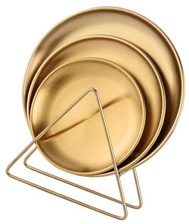 ZEPFJHE Piatto di frutta Piatto Rotondo Piatto In Acciaio Inox Sputo Bone Piatto Tavolo Da Pranzo Piatto di Spazzatura Spuntini Domestici Torta Di Frutta