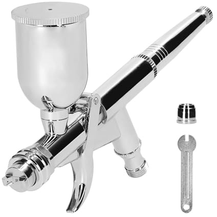 Pistola per Verniciare, Kit aerografo da 0,5 mm con serbatoio for liquidi for vernici da 15 cc for verniciatura fai da te di modelli di auto(T217)