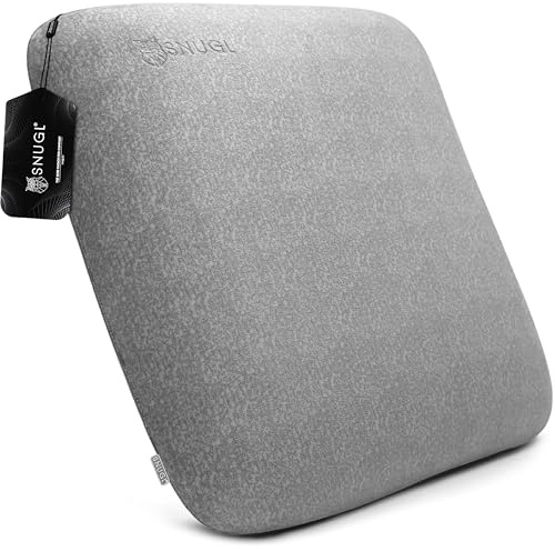 SNUGL Cojín 45×45 cm con Funda incluida – Almohada de sofá con Espuma viscoelástica, Terciopelo Suave, Funda hipoalergénica y Lavable (Gris Nube)
