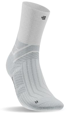 BAUERFEIND Laufsocken „Run Performance Mid Cut Socks 2.0“ für Laufen & Fitness, 1 Paar Sportsocken mit Funktionszonen (Bspw. Arch Support Technologie), Laufstrumpf