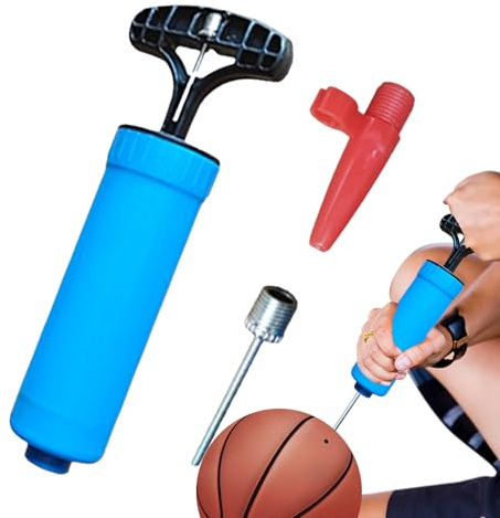 Pompa portatile per palloni, pompa ad aria portatile per palloni sportivi, strumento di gonfiaggio rapido con ad ago per pallacanestro, pallavolo, calcio, palloni e attività all'aperto, 17 x