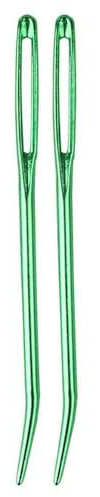 Large Eye Sewing Needles,Sewing Embroidery Needles Hand Stainless Steel Sharp Darning Tapestry Needle for Yarn Knitting Leather (18 Piece,Green)