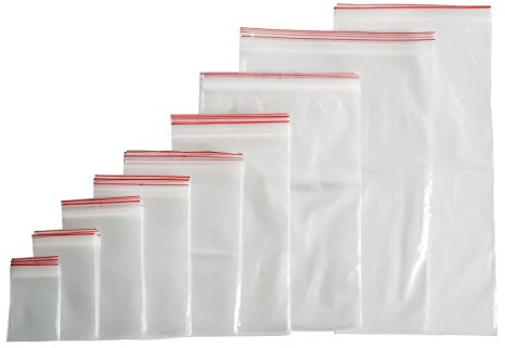 100 Stück Druckverschluss/Druckverschlussbeutel aus Polyester, Versandtaschen wiederverschließbar (40 Größen wählbar)